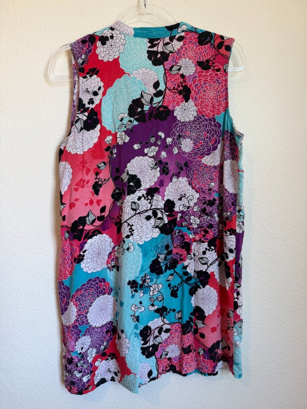 Natori Floral Sleepdress Nightgown Mini Length Size Large - Picture 6 of 7